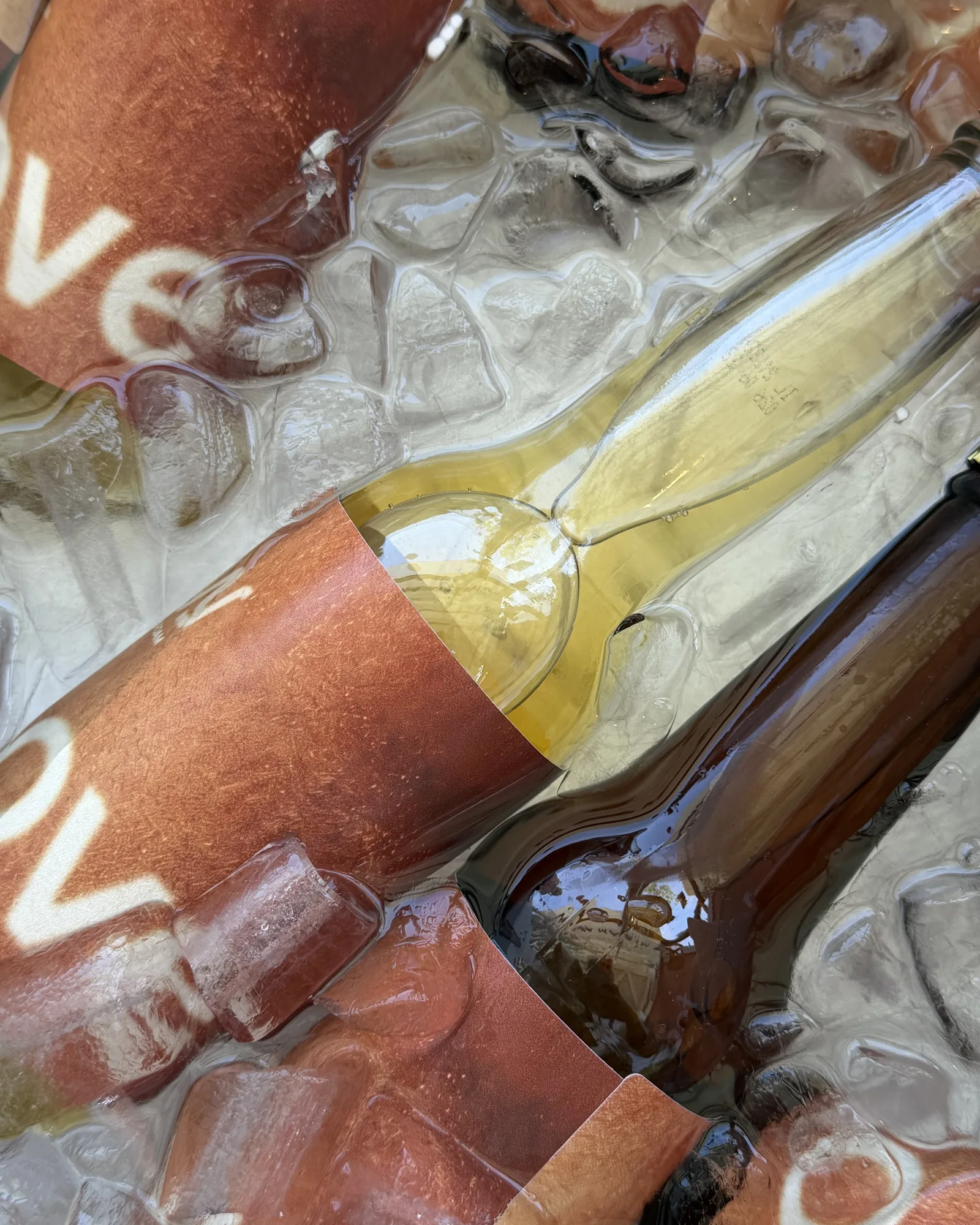 Wayy beer labels on ice